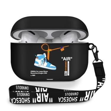 Imagem de Capa compatível com Airpods Pro 3 (2025), capa protetora de silicone macio com estampa de sapato para Apple AirPods Pro 3ª geração, capa para Airpod Pro 3 com cordão e chaveiro para homens/meninos