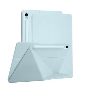 Imagem de Capa magnética para tablet Samsung Galaxy Tab S10 Ultra/S9 Plus com suporte S-Pen, capa magnética leve e fina (azul gelo, Samsung Galaxy Tab S10 FE/S9 FE 27.7 cm/S9 27.9 cm)