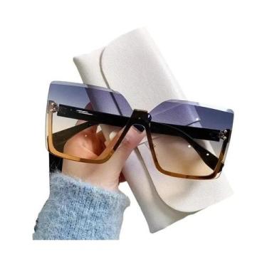 Imagem de Óculos De Sol Femininos Slim Com Armação Metálica Estilo Europeu-Ameri