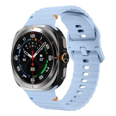 Imagem de Pulseira de silicone macio compatível com Samsung Galaxy Watch 7 de 44 mm e 40 mm, pulseira esportiva respirável para Galaxy Watch7, feminina e masculina