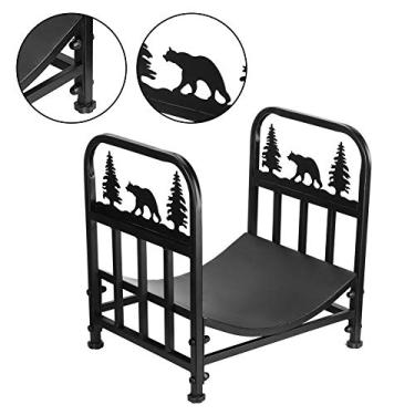 Imagem de Acouto Suporte para Rack de Lenha para Armazenamento de Toras para Lareira Europeu Conciso para Casa Lareira Rack para Armazenamento de Toras Prateleira para de Lenha para Interior Gramado e Jardim