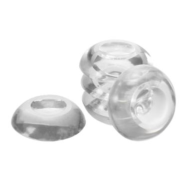 Imagem de 6 peças de protetores de parede silenciosos de 5 cm maçaneta de borracha transparente reutilizável autoadesiva, almofada de proteção de parede redonda para casa, escritório, protetor de parede de