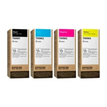 Imagem de Tinta Sublimatica Epson T49m Kit 4 Cores Preto, Magenta, Ciano, Amarelo | F170 F571 F570
