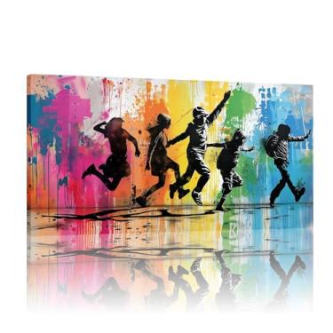 Imagem de Banksy Artwork, Banksy Street Artwork Canvas Print, Banksy Posters for Wall, Banksy Wall Art Prints, Graffiti Artwork - (25x50cm)10x20 polegadas sem moldura