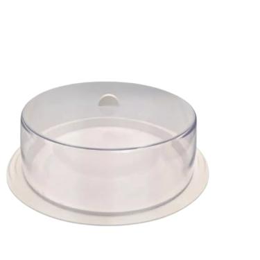Imagem de Prato para Bolo Redondo com Tampa Transparente, Plástico, 31cm x 10,5cm, Ideal para Armazenar e Transportar Bolos e Tortas