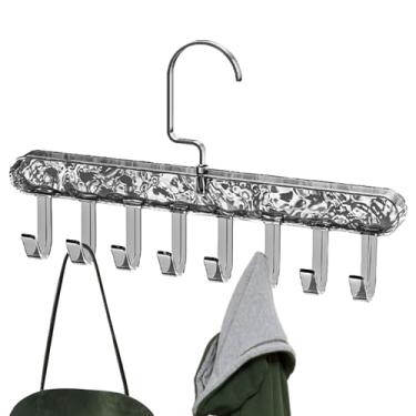 Imagem de Suporte Para Cintos No Armário | Estendal Giratório de 8 Ganchos 360,Cabide Robustos Porta-Cintos Para Organização | Roupas Camiseta Lenço Gravata Chapéu Touca Roupeiro Quarto Banheiro