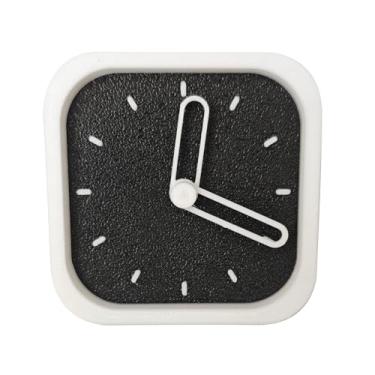 Imagem de Relógio analógico magnético, 7 cm, montado na parede, magnético e mesa 3 em 1, sem tique-taque, operado por bateria, textura fosca, design simples para cozinha, quarto, cabeceira, mesa decorativa