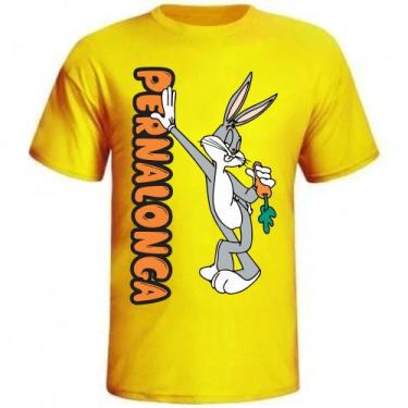 Imagem de Camiseta  Pernalonga fornecedor M&M Presentes Personalizados, Amarelo,