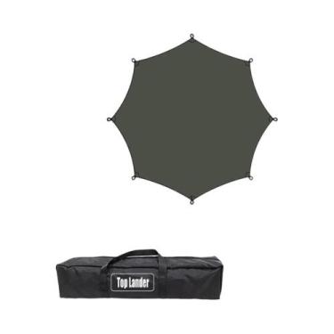 Imagem de Toldo Octogonal Grande Preto Impermeável 5.1x5.1m Para Acampamento Ao 