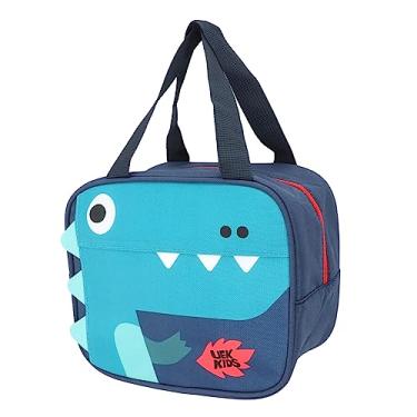 Imagem de KIMISS Saco de Refeição Isolado Bonito Com Alças Grossas - Lancheira Portátil de Tecido de Boi para e, Ideal para Atividades Escolares e Ao Ar Livre (Dinossauro)