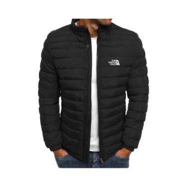 Imagem de Jaqueta Masculina Slim Fit Com Gola Alta E Zíper, Moda Outono Inverno,