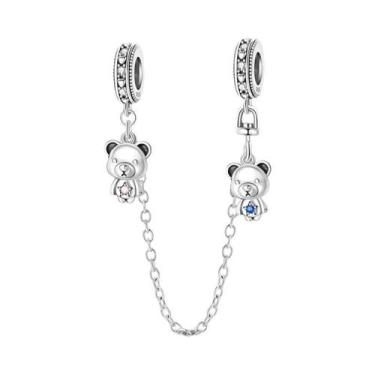 Imagem de Pulseira De Corrente Com Contas De Casal De Gato Borboleta Romântica P