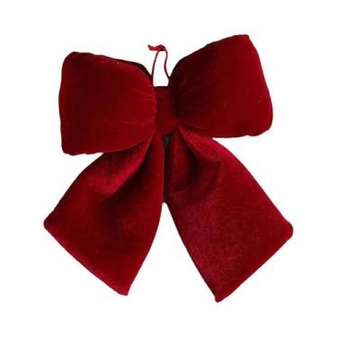 Imagem de Arco de natal vermelho pingente de natal flanela decoração de casament