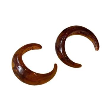 Imagem de Brincos De Argola Em Acrílico Azul Em Forma De C Para Mulheres, Joias 