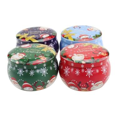Imagem de Vela perfumada de Natal pote de lata portátil para viagem cera de soja caixa de presente (tipo k)