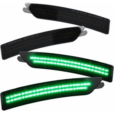 Imagem de ZDEERAOTO Kit de luzes de LED para para-choque dianteiro e traseiro para Ford Mustang S650, substituição para Mustang Gen7 2024 2025, lâmpadas de para-choque lateral de lente fumada, lâmpadas de