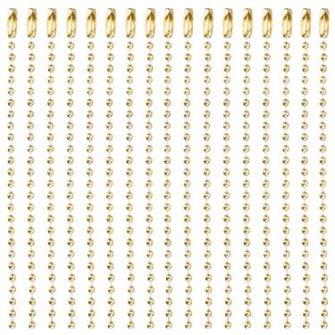 Imagem de Generic 20 peças, corrente de contas de 7,5 cm, corrente de esfera de aço inoxidável com conectores para pendurar ornamento, joias, colar, etiqueta de cachorro, chaveiro, decoração de Natal, ouro