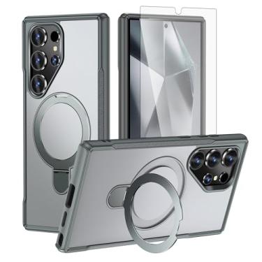 Imagem de Asuwish Compatível com S24 Ultra Phone Case JS US Cinza