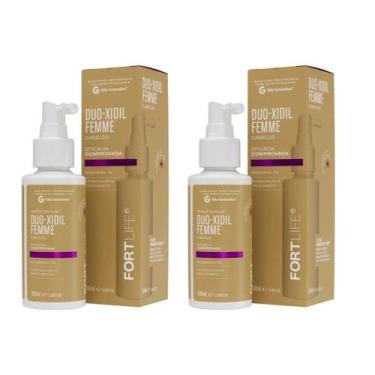 Imagem de Kit 2 Duoxidil Tônico Capilar Feminino 100ml Fortlife