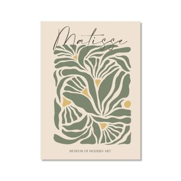 Imagem de Arte de parede abstrata Henri-Matisse pôsteres minimalistas boho arte flor impressão em tela Matisse planta botânica para quarto escritório cozinha decoração (SKU9,40.6x50.8 cm = (40x50cm), sem