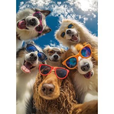 Imagem de EIBEILI Kits de arte de diamante para adultos, kits de pintura de diamante para cães para iniciantes redondos 5D broca completa pontos de diamante artesanato para decoração de parede de casa presentes