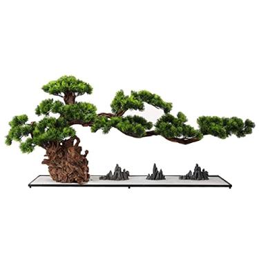 Imagem de Bonsai artificial, plantas artificiais, bonsai, plantas falsas, mesa, pinheiro, simulação, planta em vaso para decoração de casa, jardim, árvore de bonsai artificial