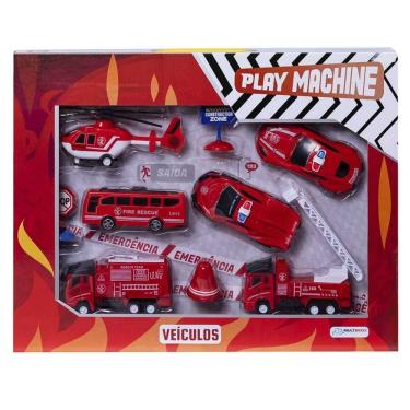 Imagem de Play Machine Playset Veículos Bombeiro - Multikids
