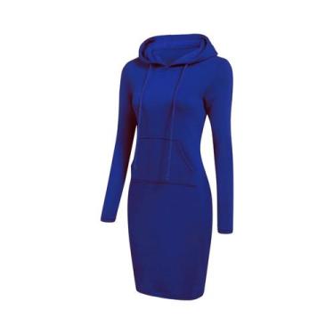 Imagem de Vestido Com Capuz Feminino Vestido De Moletom De Outono Roupas Feminin