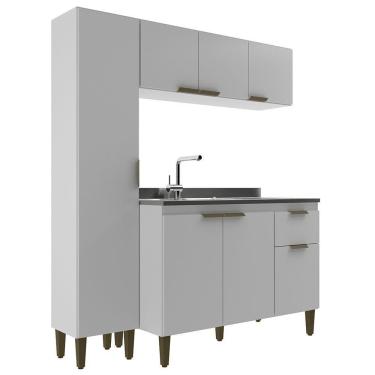 Imagem de Cozinha Alana 3 Peças Com Paneleiro J Carvalho Branco