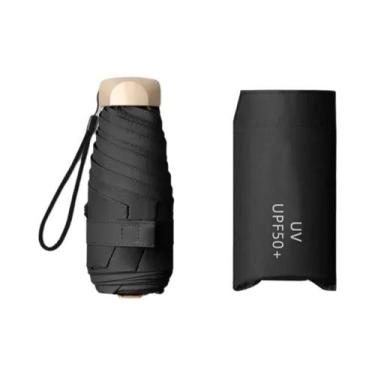 Imagem de Guarda-chuva Compacto Ultra-Leve Com Proteção UV, Dobrável, Cabo De Aç