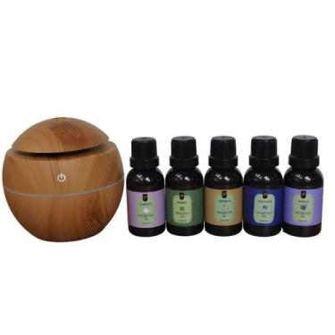 Imagem de Combo Difusor Elétrico + 5 Essências De 30Ml Hidrossolúveis - Nattuaro