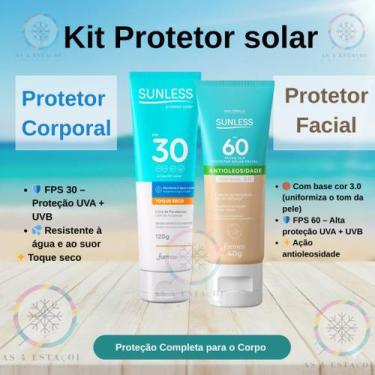 Imagem de Kit Protetor Solar Facial 3.0 + Protetor Solar FPS 30 De 120g - Sunles