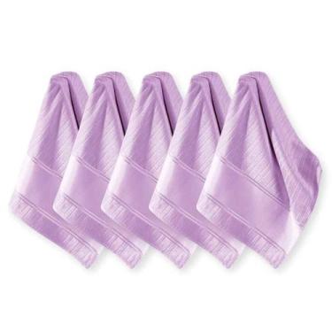 Imagem de Kit 5 Toalhas De Lavabo Artesanalle Dohler Pintar Roxo - Dugu