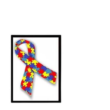 Imagem de Quadro Símbolo Autismo 33X24Cm - Com Vidro - Quadros On-Line