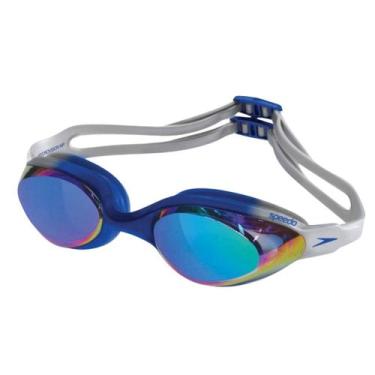Imagem de Óculos Natação Speedo Hydrovision Proteção UV Profissional -, Azul, Ún