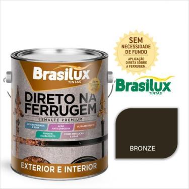 Imagem de Tinta Esmalte Direto Na Ferrugem 3,6 Litros Brasilux Escolha sua Cor S