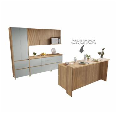Imagem de Cozinha 8 Peças 100% Mdf Rainha Gourmet Nature-verde