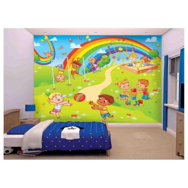 Imagem de Papel De Parede Infantil Crianças Parquinho  Azs172