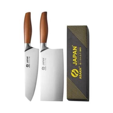 Imagem de Faca De Chef Santoku Japonesa Em Aço Inoxidável, Faca Profissional De 