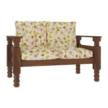 Imagem de Namoradeira 2 Lugares Madeira Maciça Liz Multimóveis CR7002 Floral Maracujá