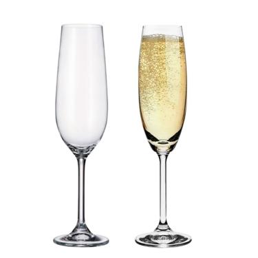 Imagem de Jogo 2 Taça Para Champanhe 270ml Em Cristal Transparente Wolff