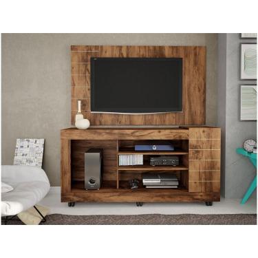 Imagem de Rack Com Painel Para Tv Até 50 Polegadas Goya Jatobá Caemmun