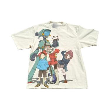 Imagem de Camiseta Gráfica Vintage Oversize Com Estampa De Anime De Verão, Manga