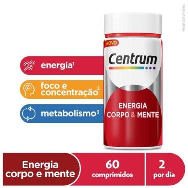 Imagem de Suplemento Vitamínico Centrum Energia Corpo & Mente 60 Cápsulas
