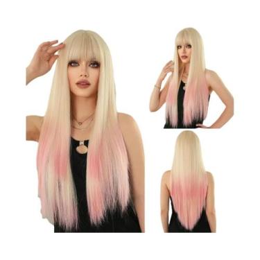 Imagem de Peruca Sintética Longa Ondulada Roxa Para Mulheres, Alta Densidade, On