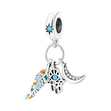 Imagem de Berloques De Prata 925 Olho Do Diabo Femininos Para Pulseiras Qikaola 