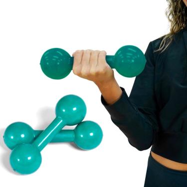 Imagem de Par Halter Peso Academia Musculação Emborrachado 6kg Consport