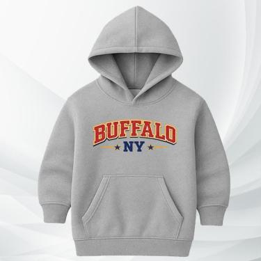 Imagem de Blusa de Moletom Infantil Buffalo com Capuz Flanelada Moleton Conforto Premium Estilo Streetwear-Unissex