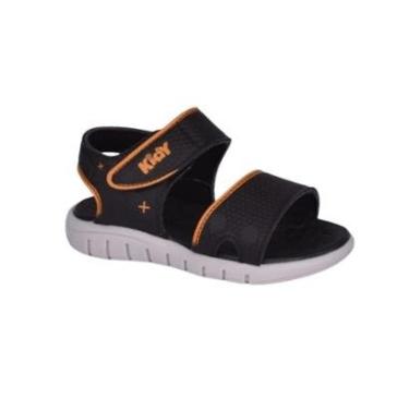 Imagem de Kidy Sandália Toys Preto Laranja Aventura Conforto Infantil-Masculino