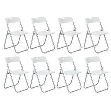 Imagem de Laraz, Kit 8 cadeiras dobravel Fort bar restaurante lanchonete eventos